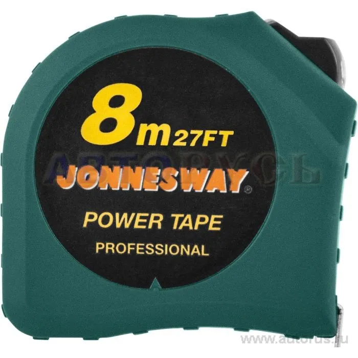 Рулетка в обрезиненном корпусе 8 м. JONNESWAY MT0304