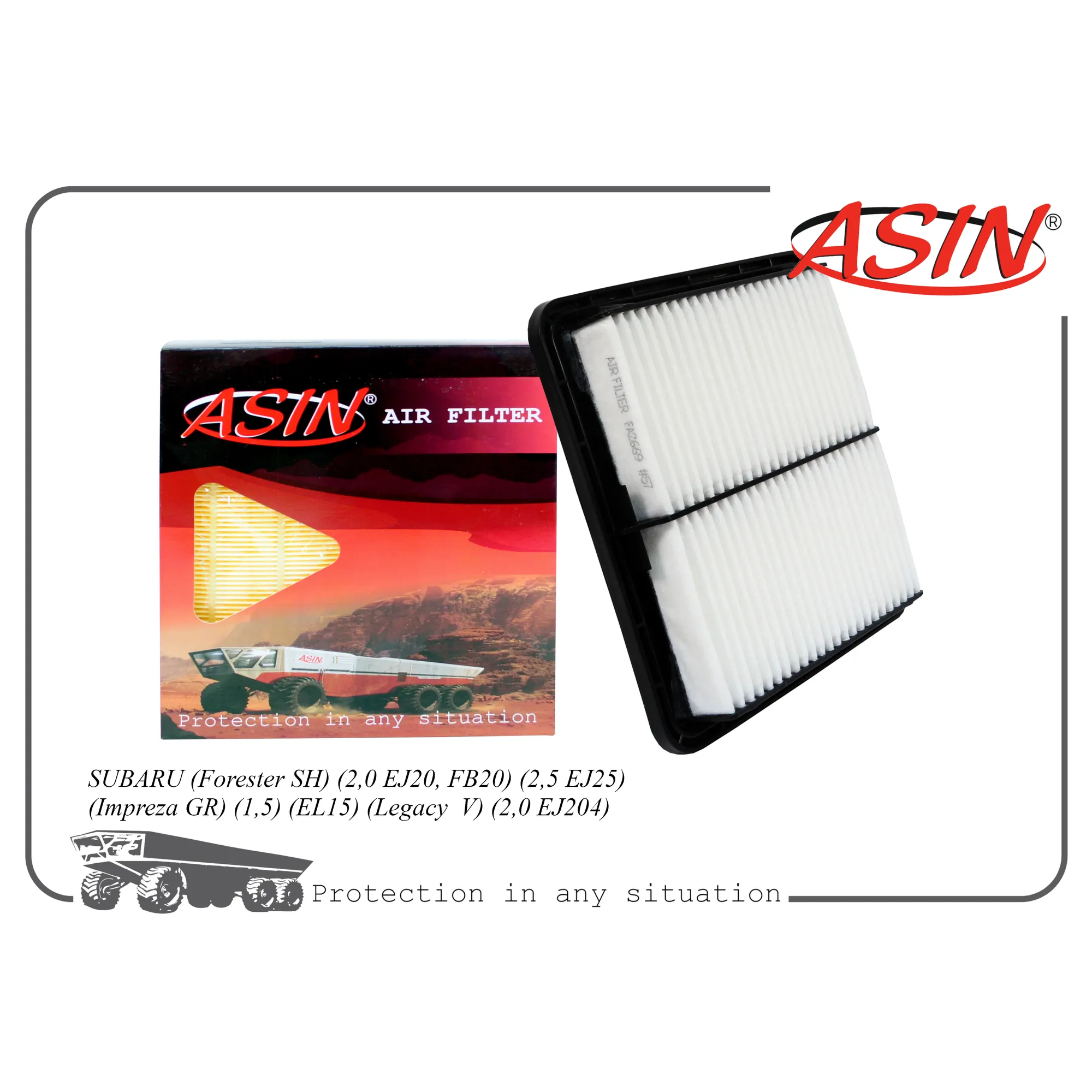 Фильтр воздушный 16546-AA120/ASIN.FA2669 ASIN ASINFA2669