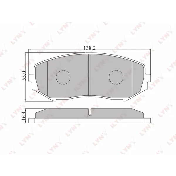 Колодки тормозные дисковые LYNXauto BD-7302