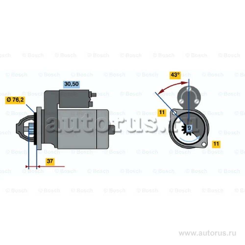 Стартер ВАЗ 211O 12V 1,4 KW BOSCH