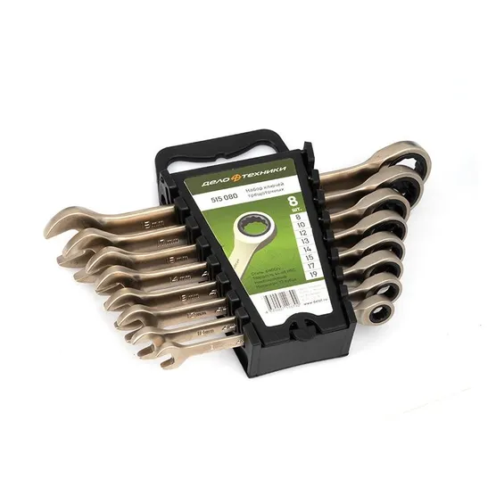 Набор ключей комбинированных трещоточных 8 шт Дело Техники 515080