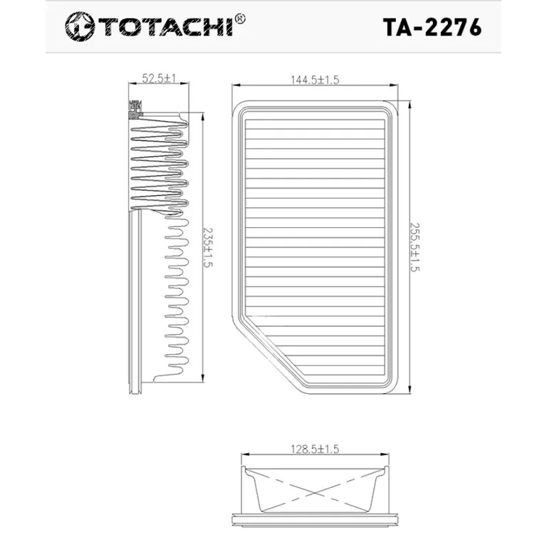 Воздушный фильтр TOTACHI TA-2276 28113-1R100 C 25 016 TOTACHI TA-2276