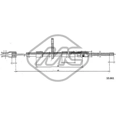 Трос ручника R 4GTL (1128) DX R Metalcaucho 80377