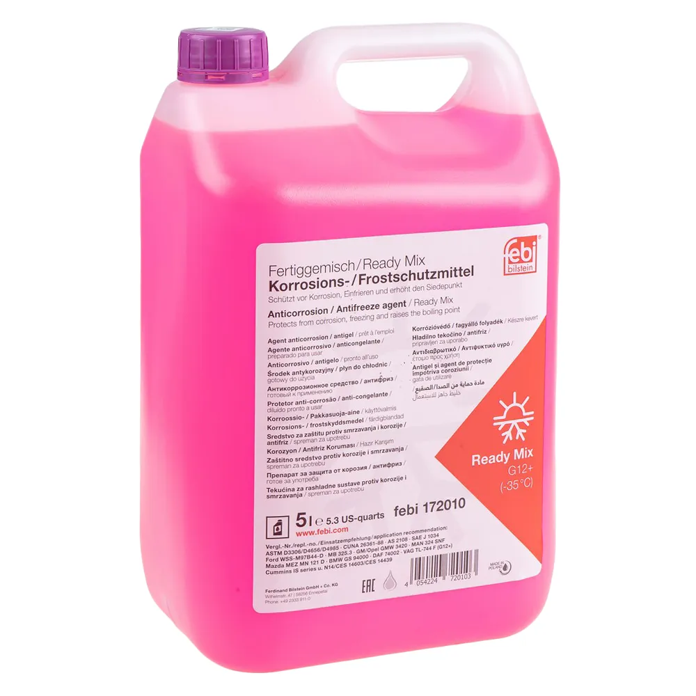 Антифриз FEBI G12+ готовый -35 фиолетовый 5 л 172010