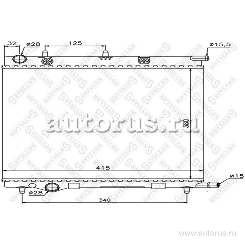 Радиатор системы охлаждения Citroen C2/C3 1.1-1.6 02> STELLOX 10-25186-SX