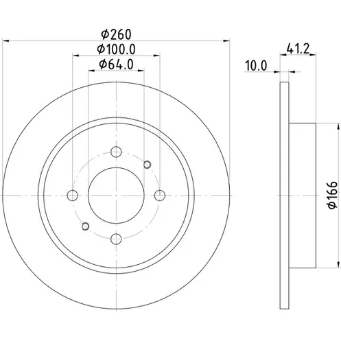 Диск тормозной задний NISSHINBO ND3041