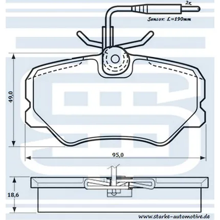 Колодки тормозные перед. CITRON ZX / PEUGEOT 306/405 I-II STARKE 174-567