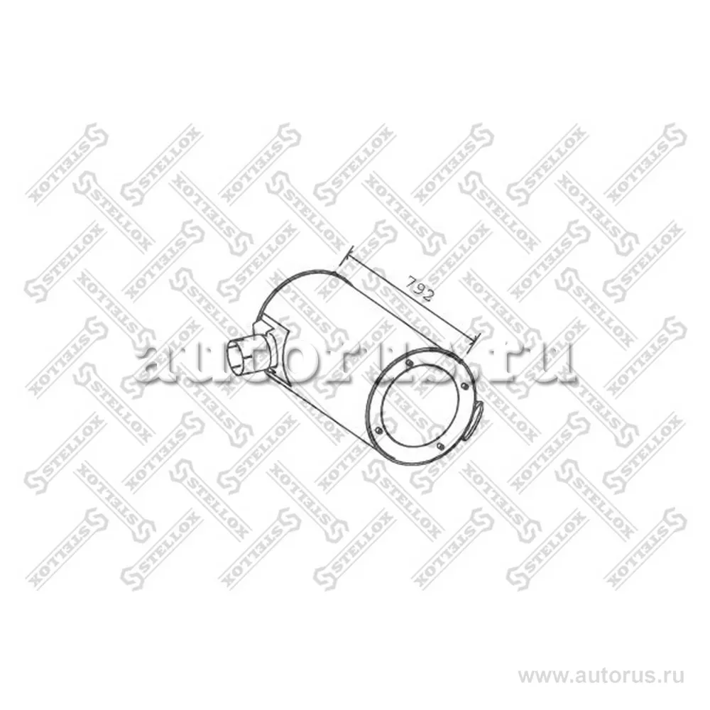 Резонатор(бочка) глушителя кругл. L792 STELLOX 8203079_SX