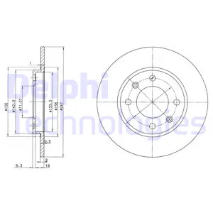 Диск тормозной задний DELPHI BG2800