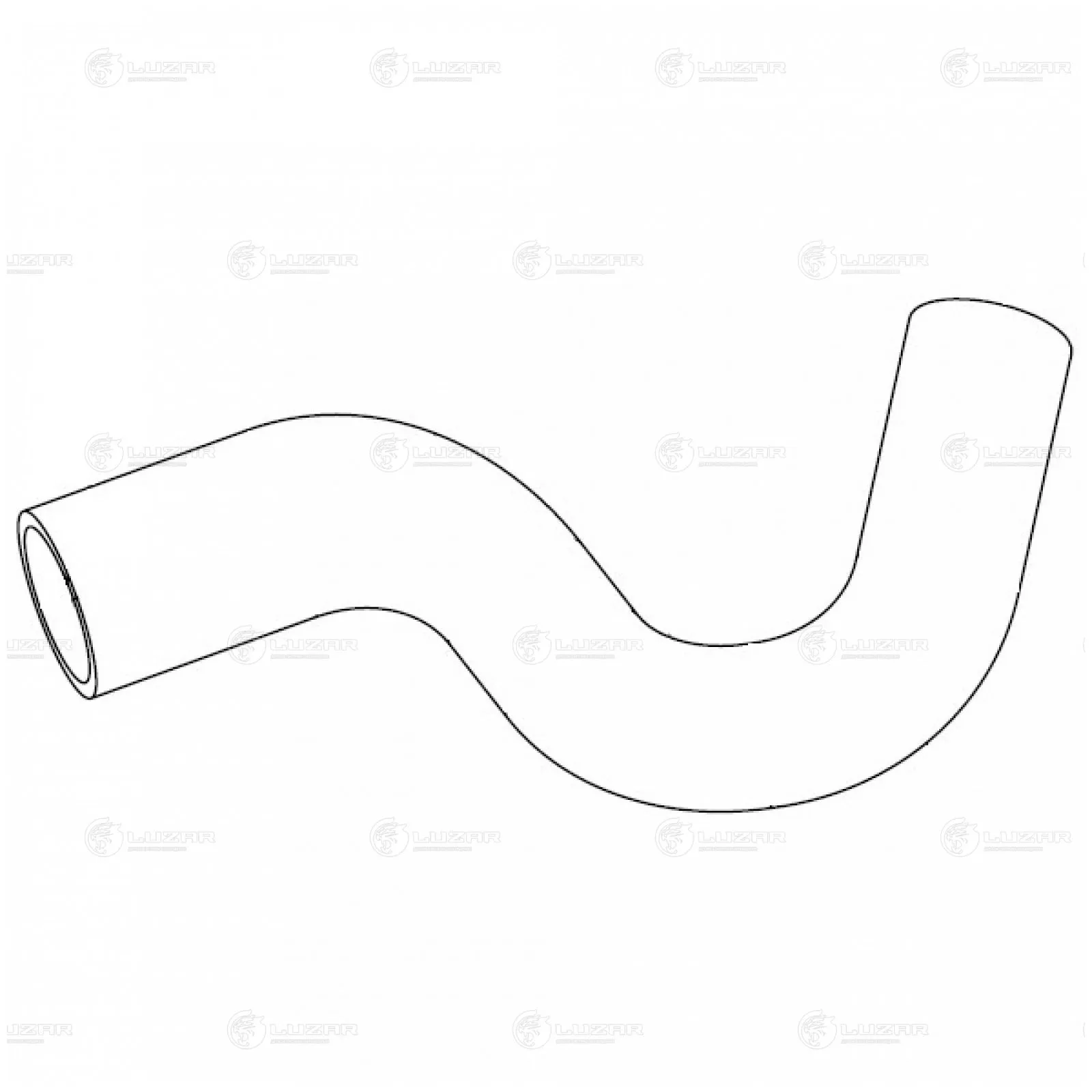 Патрубок охл. для а/м Daewoo Nexia (94-)/Espero (94-) 1.5i [SOHC] верх. (EPDM,1шт.) LUZAR LPK 05513