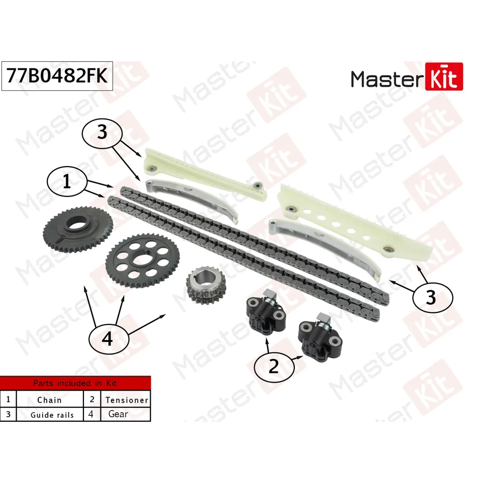 Комплект цепи ГРМ FORD Explorer (4.6) MASTERKIT 77B0482FK