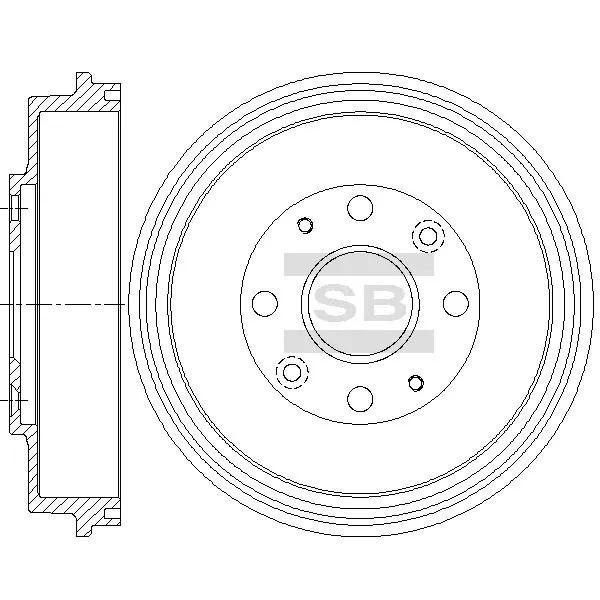 Барабан тормозной MAZDA 323/MX-3 91 SANGSIN BRAKE SD4409