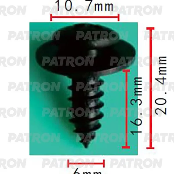 Саморез Применяемость: Саморез 6x20.4mm универсальный PATRON P37-2162