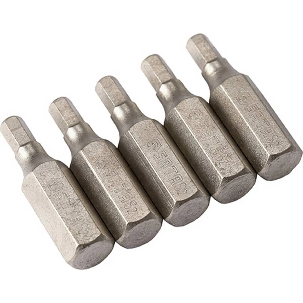 Биты HEX 5.0 мм . (30 мм ., п/в 5/6) уп. 5шт. SATA 59472