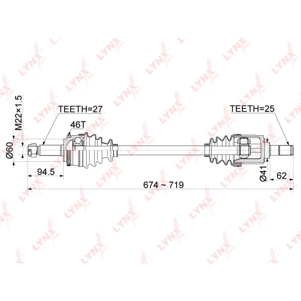 Привод в сборе LYNXauto CD1052A
