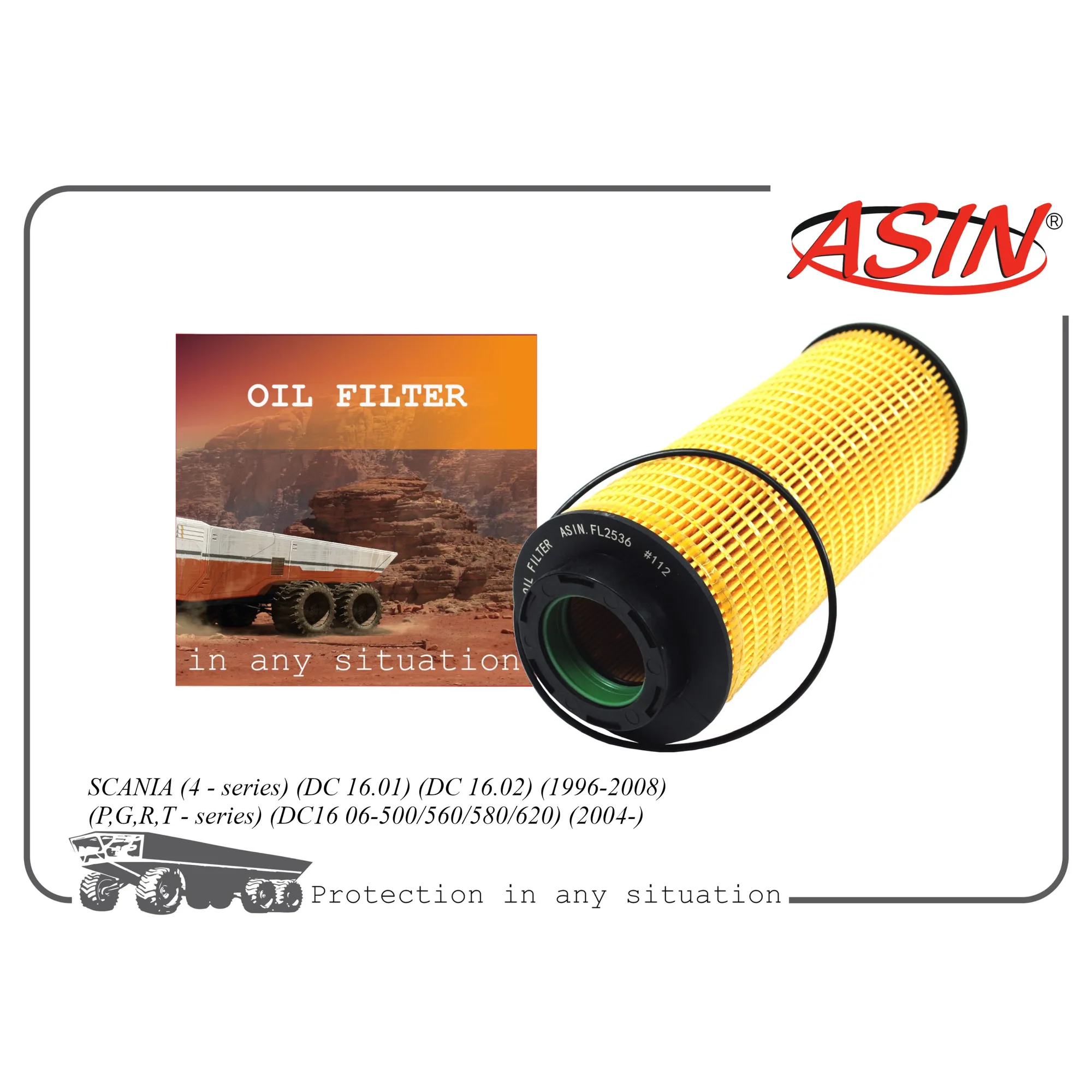 Фильтр масляный 1873014/ASIN.FL2536 ASIN ASIN ASIN.FL2536