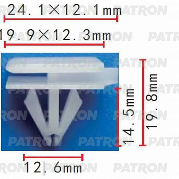 Клипса пластмассовая GM применяемость: молдинги, кузов - пороги PATRON P370387