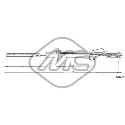 Трос сцепления A112 ALL Metalcaucho 81057