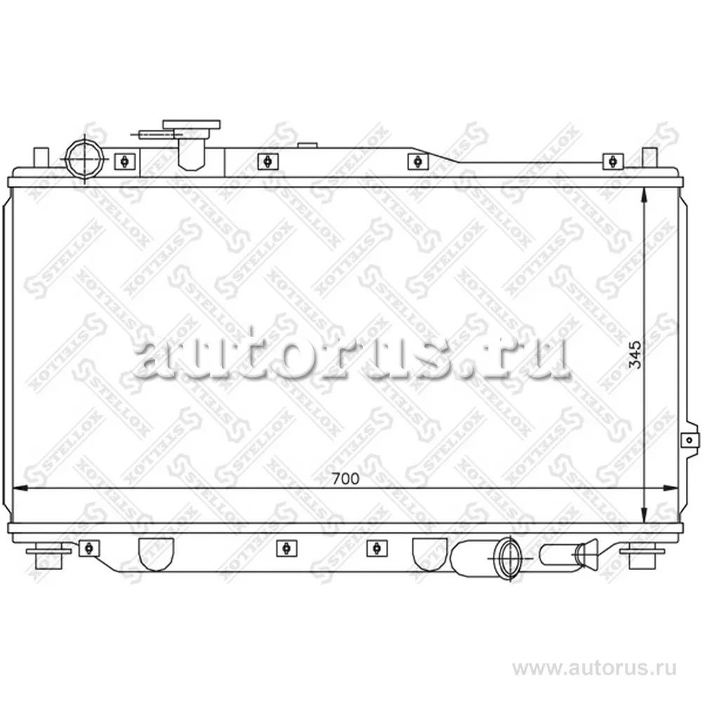 Радиатор системы охлаждения KIA Sephia/Shuma 1.5-1.8 16V 95> STELLOX 10-25135-SX