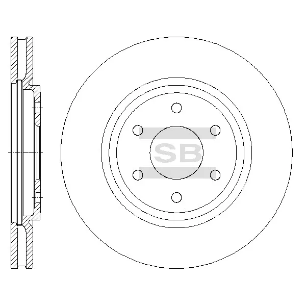 Диск тормозной NISSAN PATHFINDER (R51) 05 NAVARA 05 (R16) передний HI-Q SANGSIN BRAKE SD4229