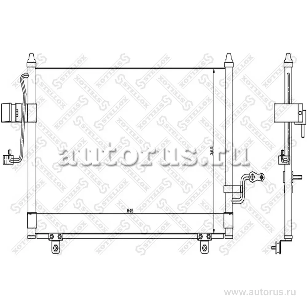 Радиатор кондиционера Chevrolet Tacuma all 01> STELLOX 10-45413-SX