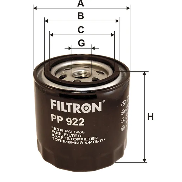 Фильтр топливный FILTRON PP922