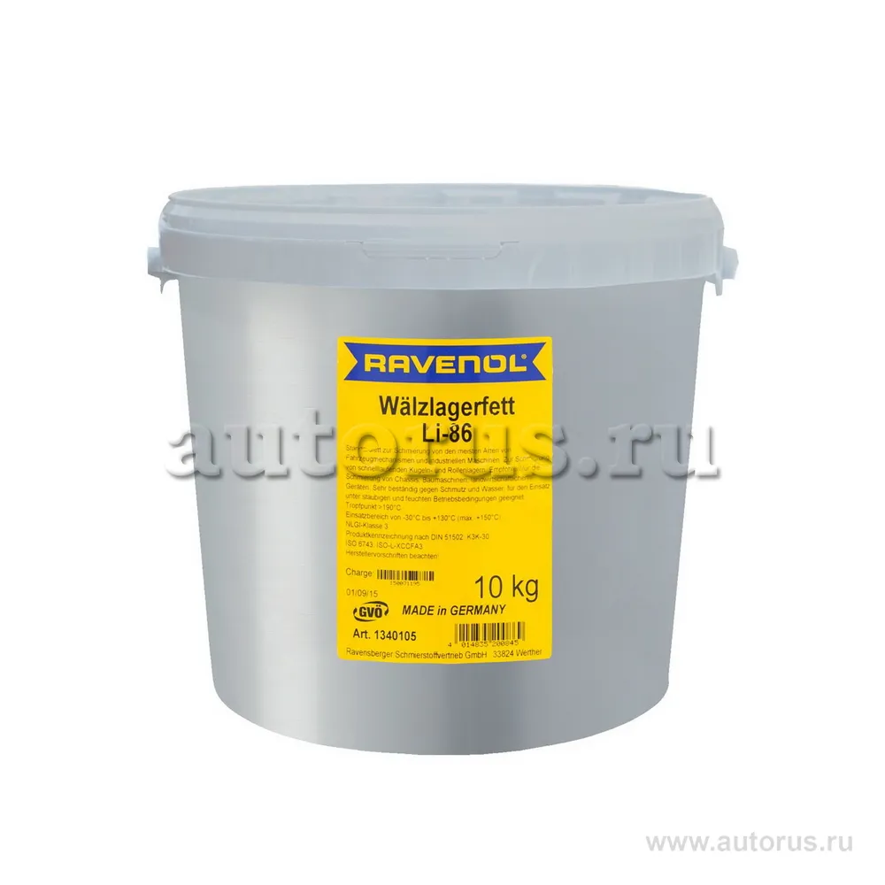 Смазка пластичная RAVENOL Waelzlagerfett LI-86 10 кг Ravenol 1340105-010