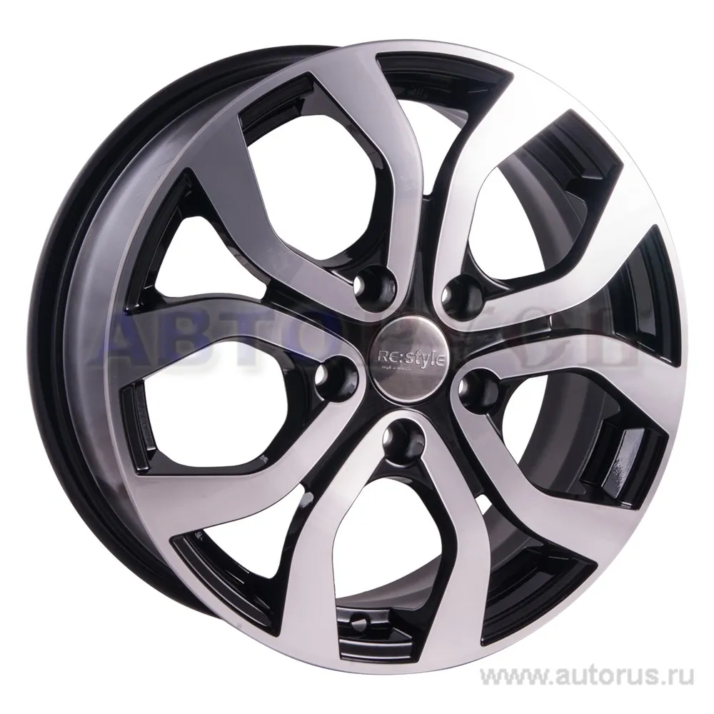Диск литой R16 6.5J 5x114.3/66.1 ET50 КИК Terrano SN 704 алмаз черный 18200