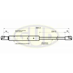 АМОРТИЗАТОР БАГАЖНИКА CIT AX 86-12/98 240/300N L544/224MM GGS020191