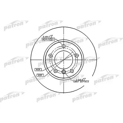 Диск тормозной передний BMW: 3 90-98, 3 COMPACT 94-00, 3 TOURING 95 PATRON PBD1537