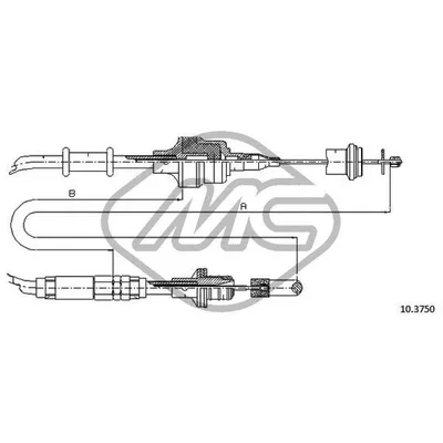 Трос сцепления 900 4CYL ALL - 6CYL ALL MANUAL Metalcaucho 83206