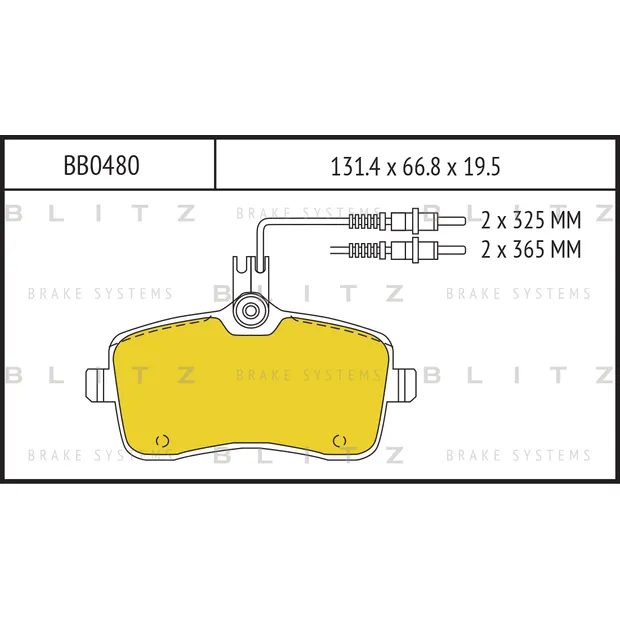 Колодки тормозные дисковые передние PEUGEOT 407 04-> BLITZ BB0480