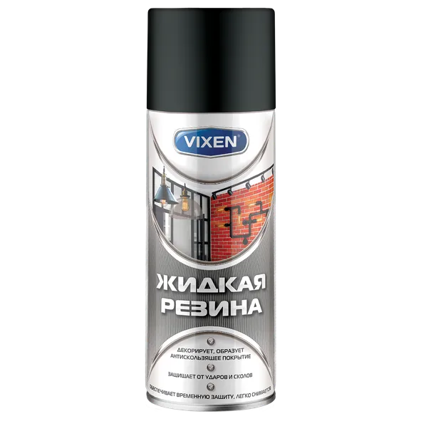 Жидкая резина, черный, аэрозоль 520 мл VIXEN VX90100 VIXEN VX90100