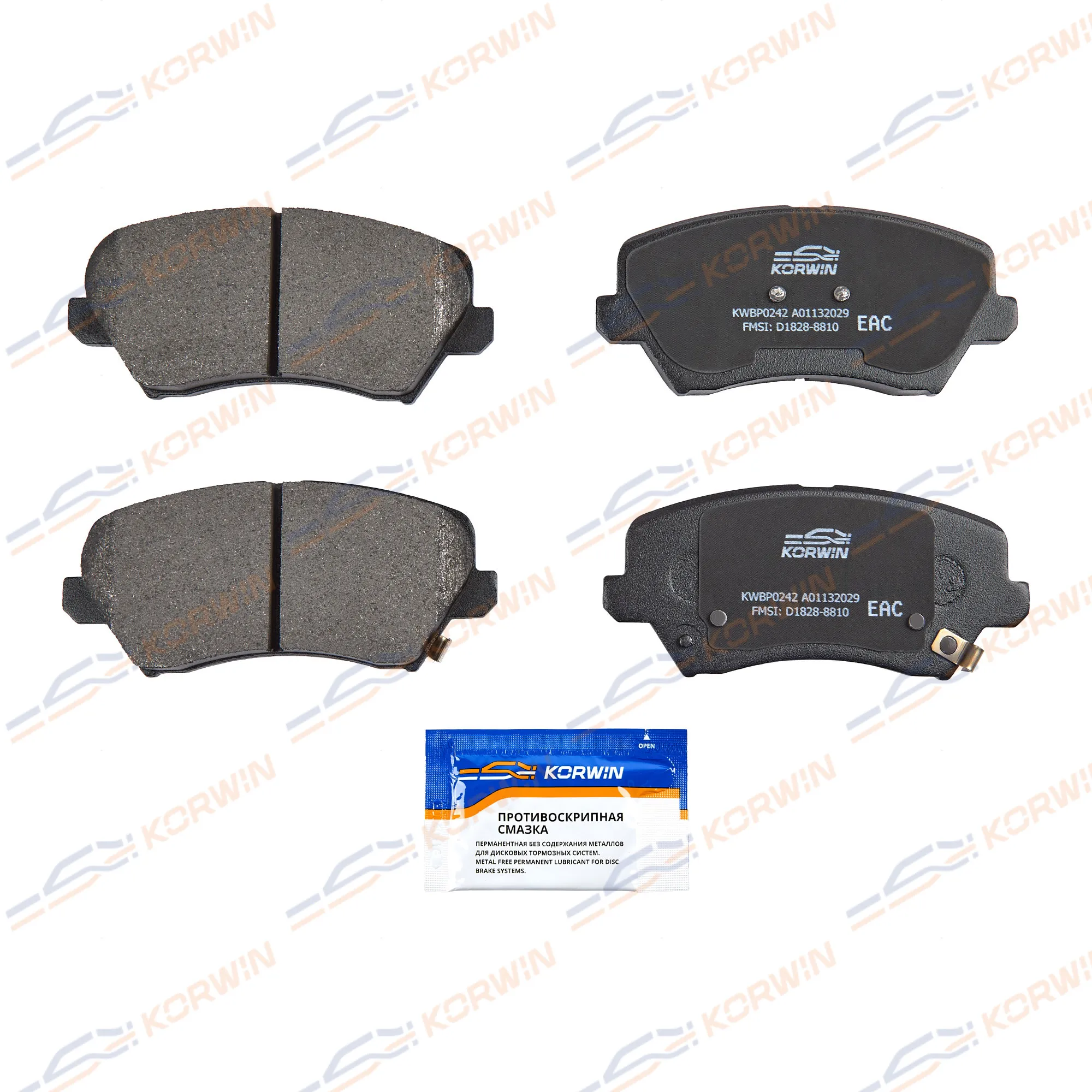 Колодки тормозные перед. Hyundai i30 (PD) 17-/Kia Ceed (JD/CD) 15-/Cerato 13- KORWIN KWBP0242
