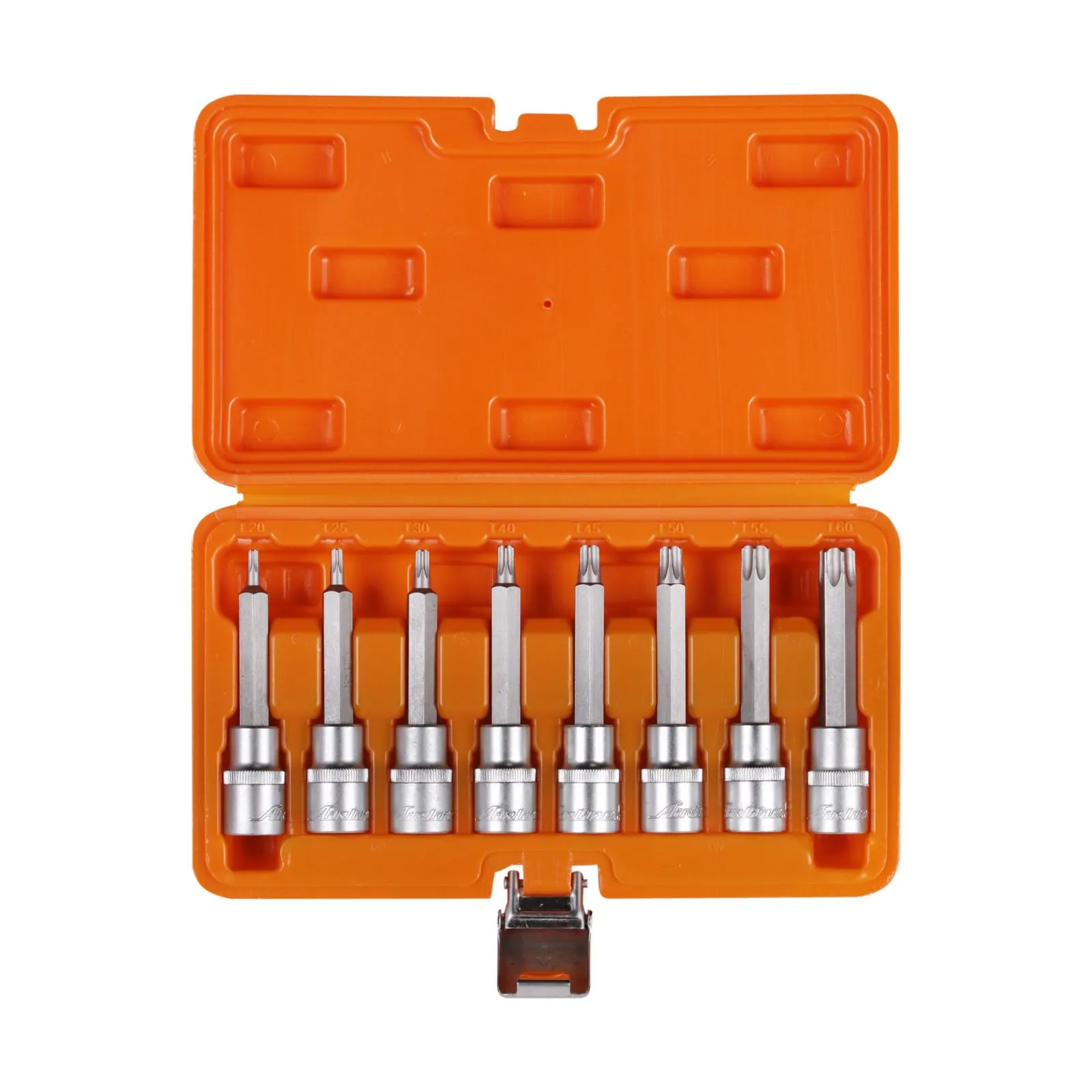 Набор головок 1/2 со вставками TORX, L=100мм, 8пр. (T20-T60), кейс AIRLINE AT-BS-32