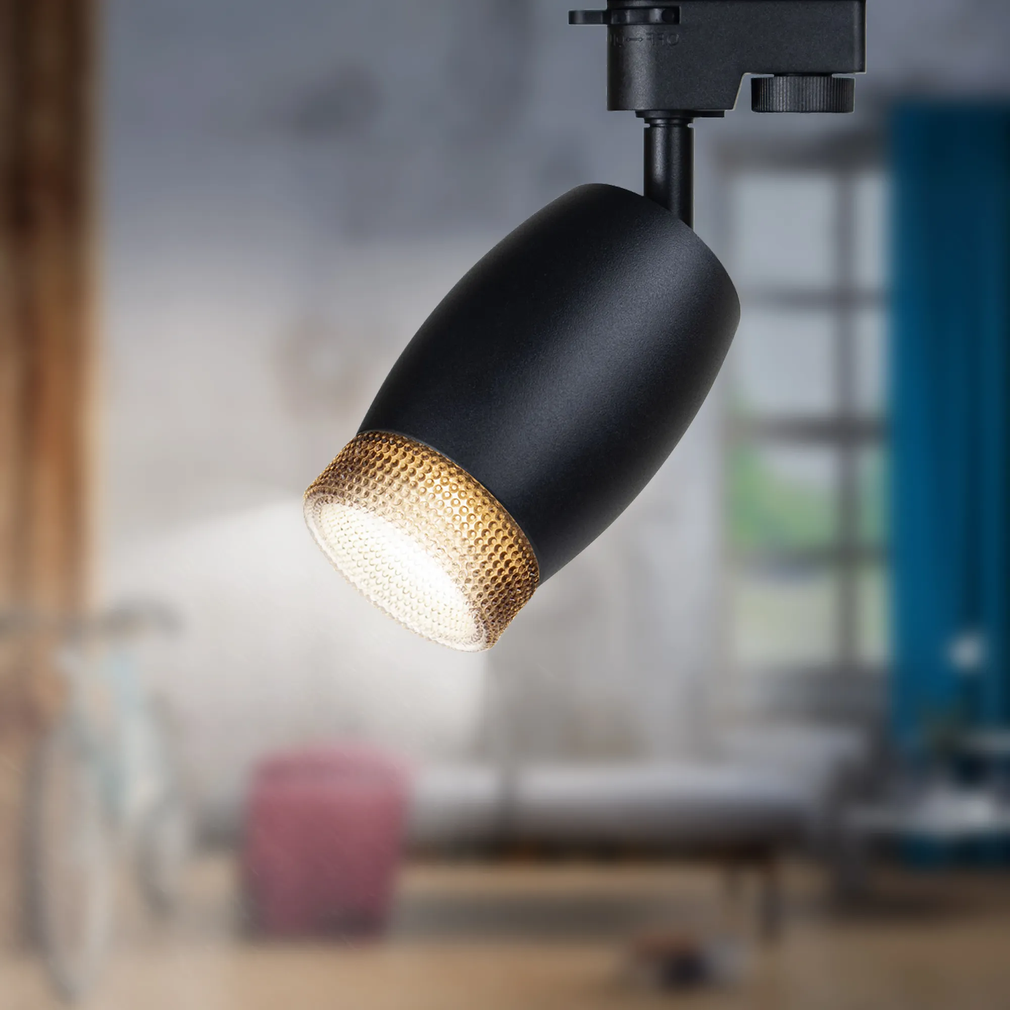 Трековый светильник однофазный ЭРА TR51 - GU10 BK под лампу GU10 матовый черный