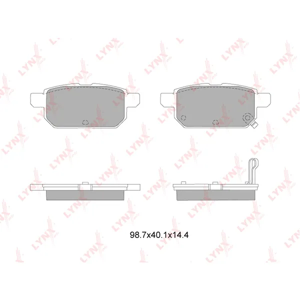 Колодки тормозные задние SUZUKI Swift 1.2-1.6 10> LYNXauto BD-7314