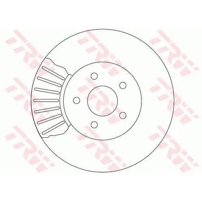Диск тормозной передний вентилируемый FORD MONDEO III 00-> TRW DF4147