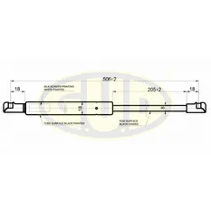 АМОРТИЗАТОР КАПОТА CIT C5, C5 BREAK 03/01- 120/180N L506/205MM G.U.D GGS010138