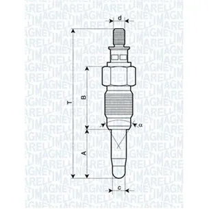 Свеча накаливания MAGNETI MARELLI 062900056304
