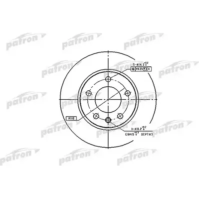 Диск тормозной передний OPEL: OMEGA A 86-94, OMEGA A универсал 86-9 PATRON PBD1612
