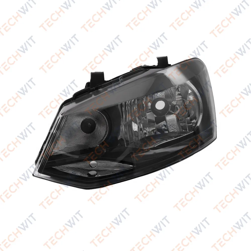 Фара передняя Лев. чёрная VW Polo 2010-2014 4D TECHWIT HD001VWG005BL