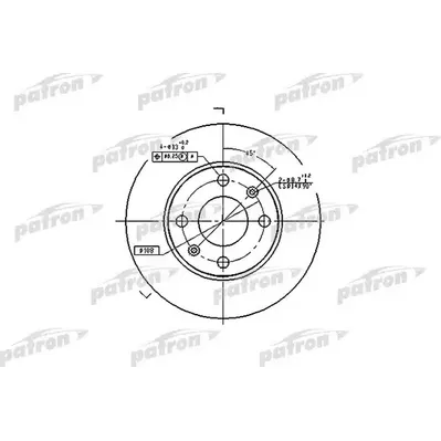 Диск тормозной передний CITROEN: C15 84-05, SAXO 96-03, VISA 84-91, PATRON PBD1217