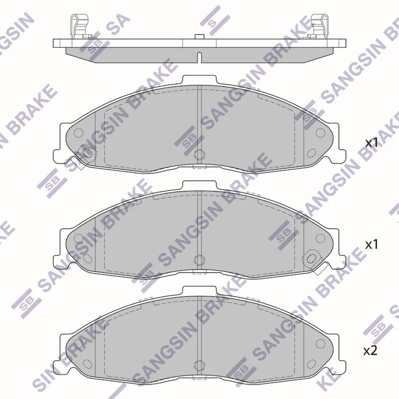 Колодки тормозные CHEVROLET CAMARO 98- перед. SANGSIN BRAKE SP4300