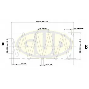 ПРУЖИНА ПЕР Peugeot 307 1.4/1.4HDi 00> G.U.D GCS066742