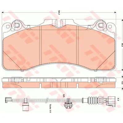 Колодки передние LEXUS LS 460/600 06-> TRW GDB3506