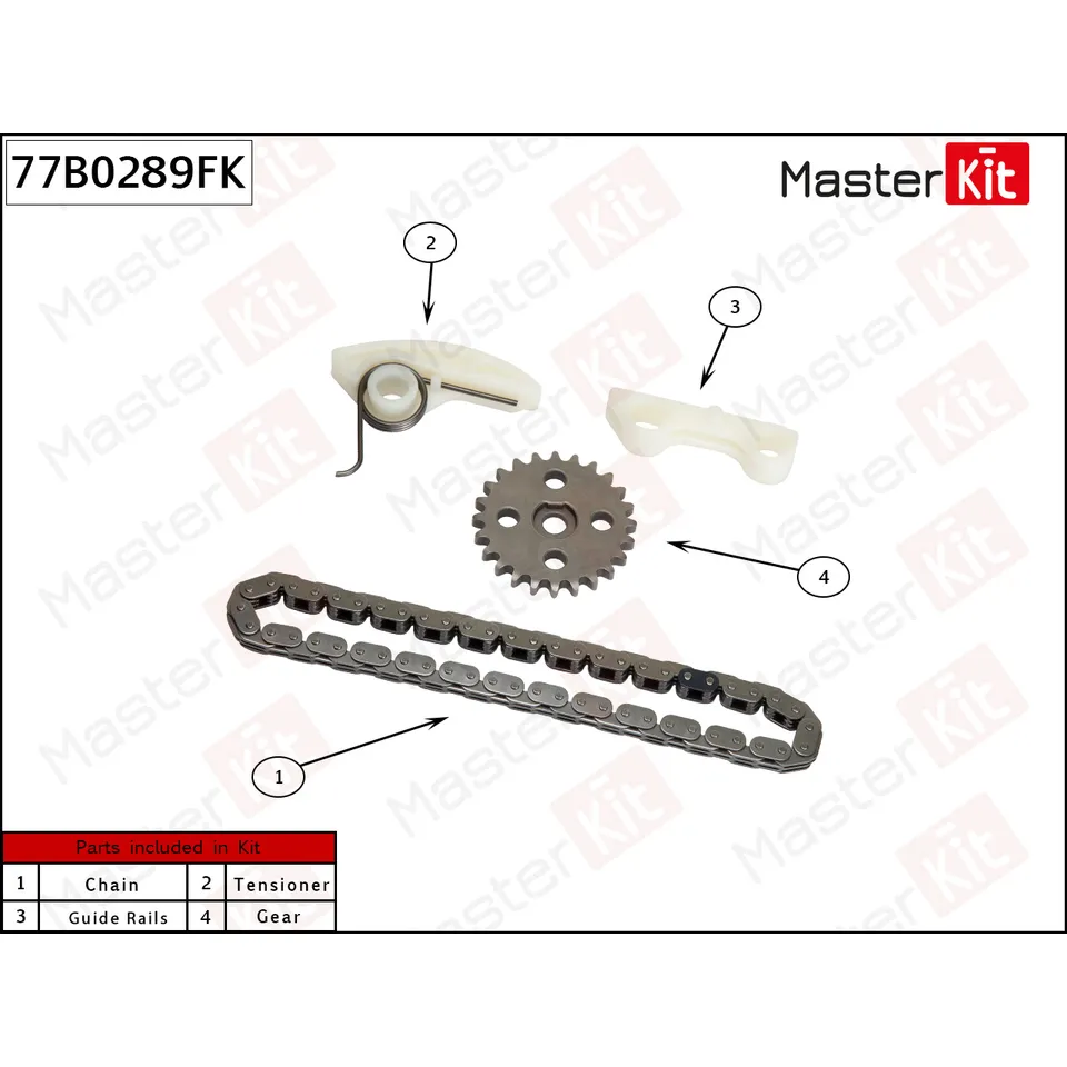 Цепь привода масляного насоса MASTERKIT 77B0289FK