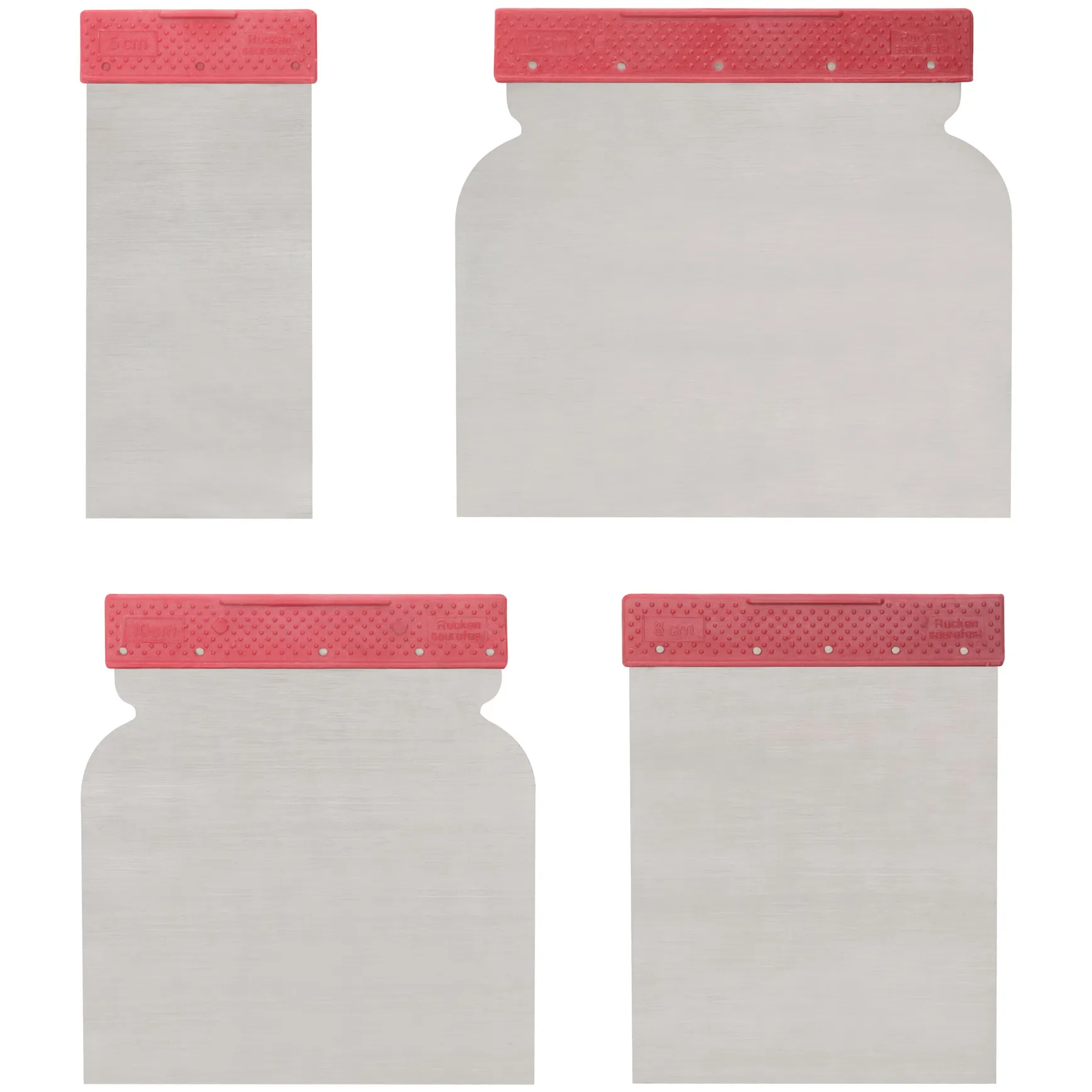 Шпатели металлические, набор 4 шт.(Япончик) 50/80/100/120 мм KУРС 06745