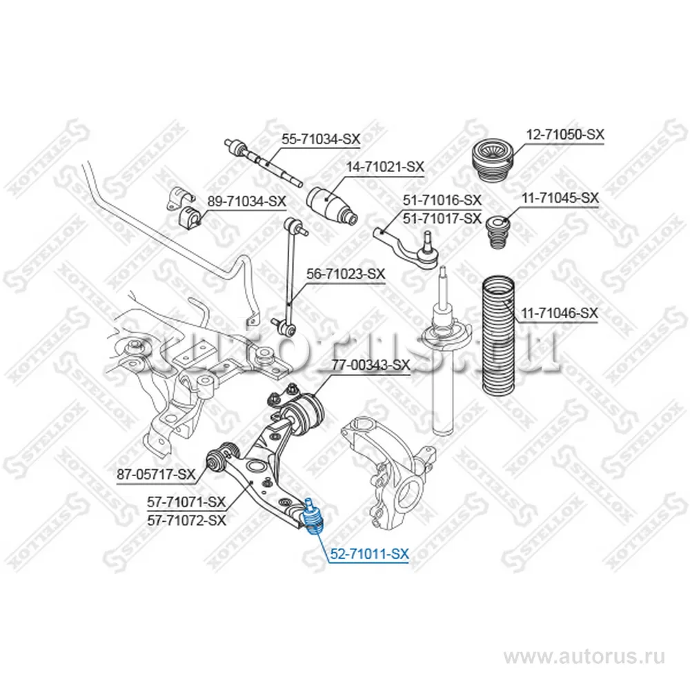 Опора шаровая нижняя Mazda 3 BK3P 03> STELLOX 5271011_SX