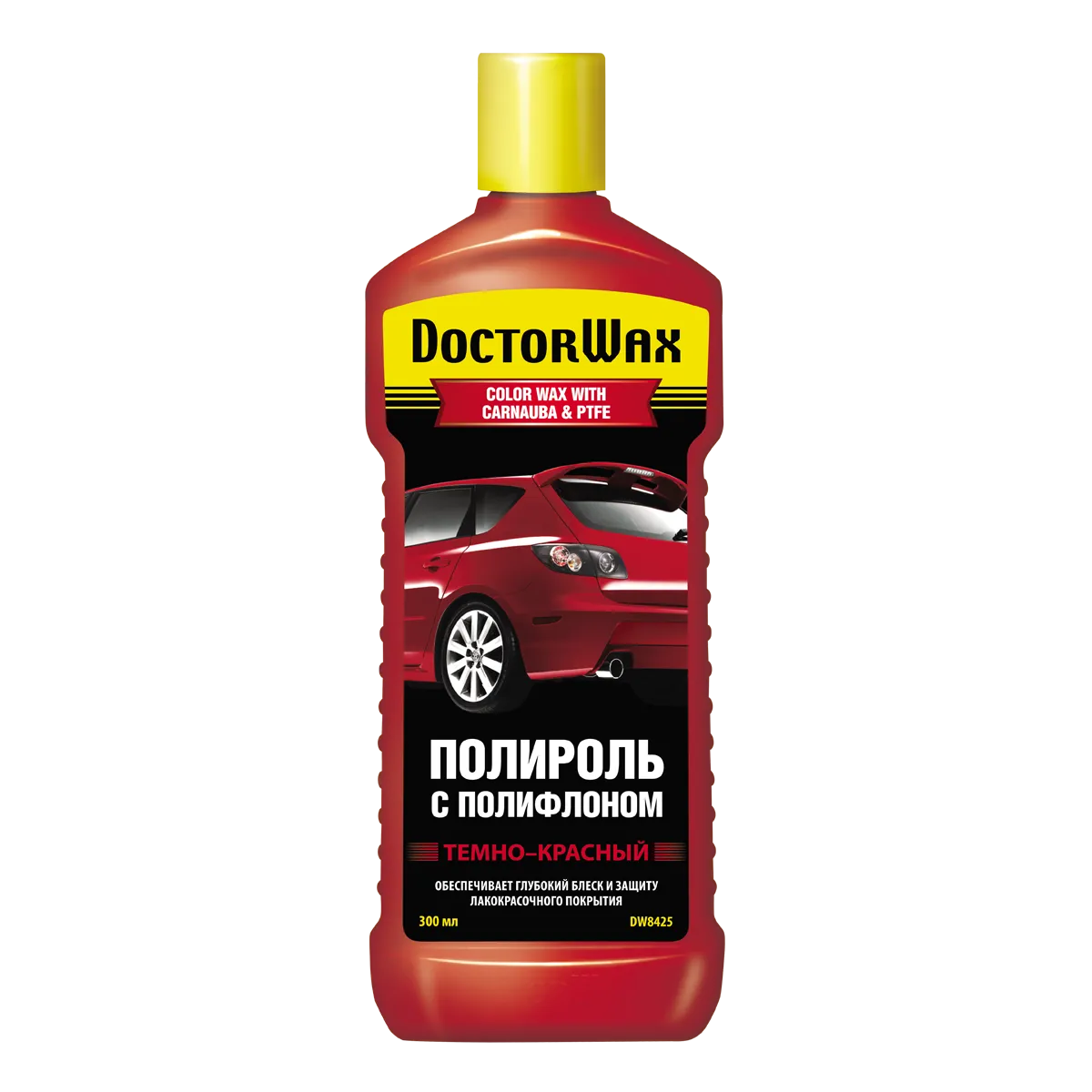 Полироль с полифлоном темно-красный 300 мл DoctorWax DW8425